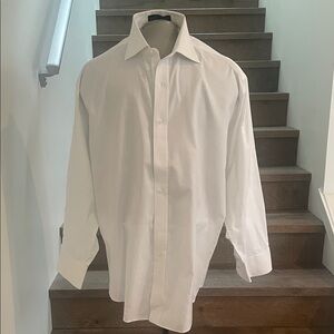 Saks Fifth Avenue Men's White Long-Sleeve Dress Shirt